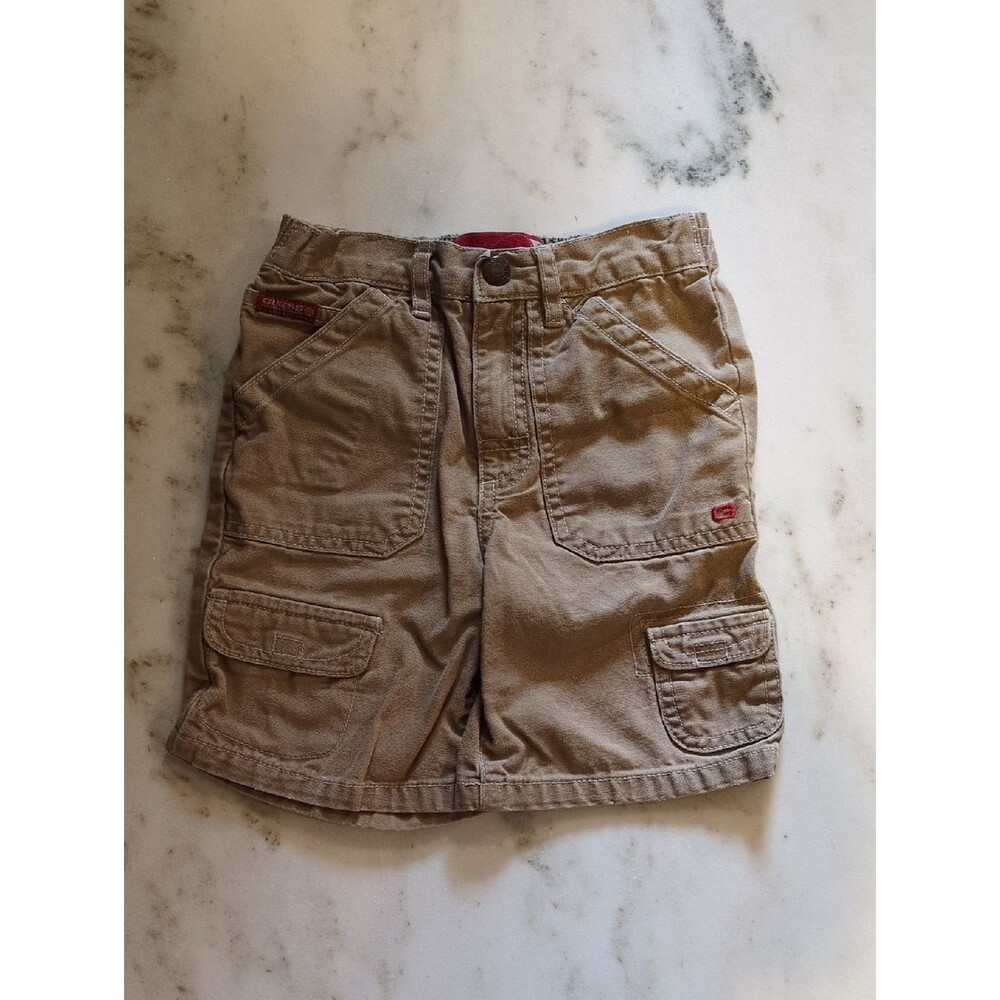 Guess Kids Cargo Shorts Tan Size 2T Utility Pocket Shorts EUC